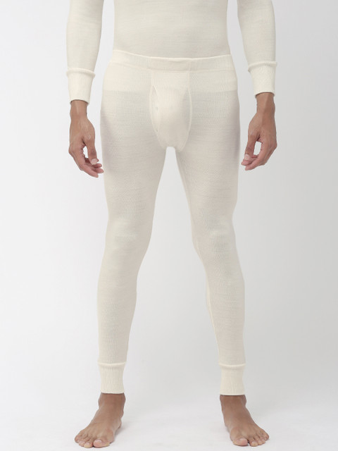 

Park Avenue Men White Solid Thermal Bottoms PZGX00063