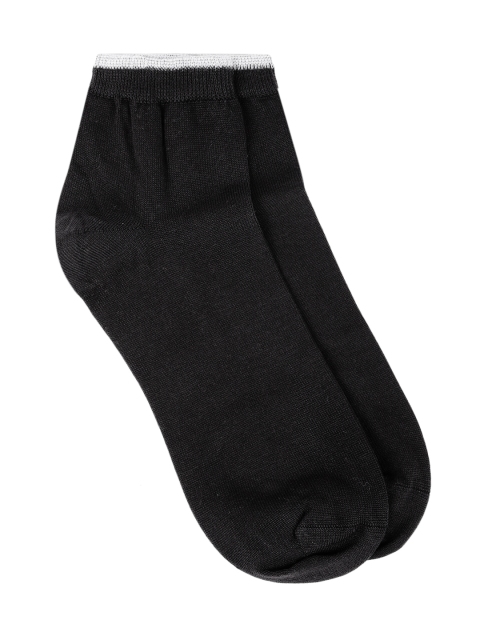

Park Avenue Men Charcoal Grey Solid Ankle-Length Socks