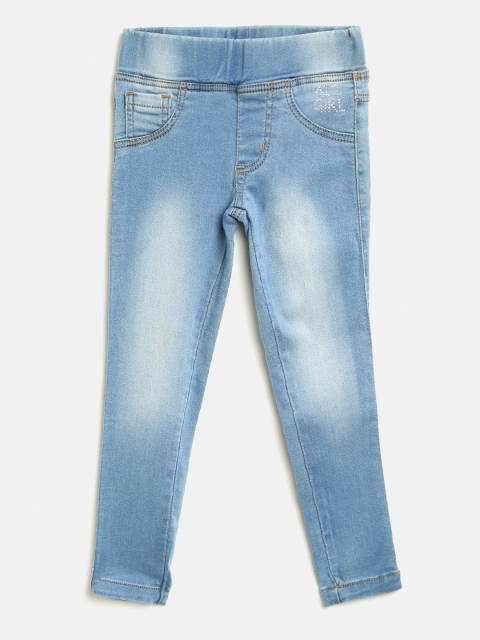 

612 league Girls Blue Washed Denim Jeggings