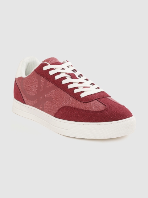 

United Colors of Benetton Men Red Side Logo Sneakers