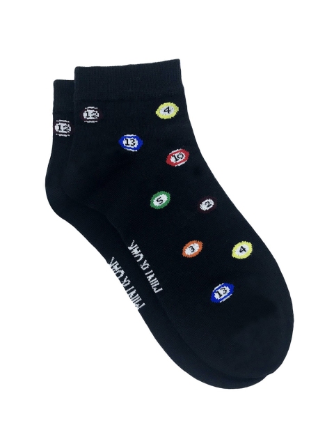 

Mint & Oak Men Black Patterned Ankle-Length Socks