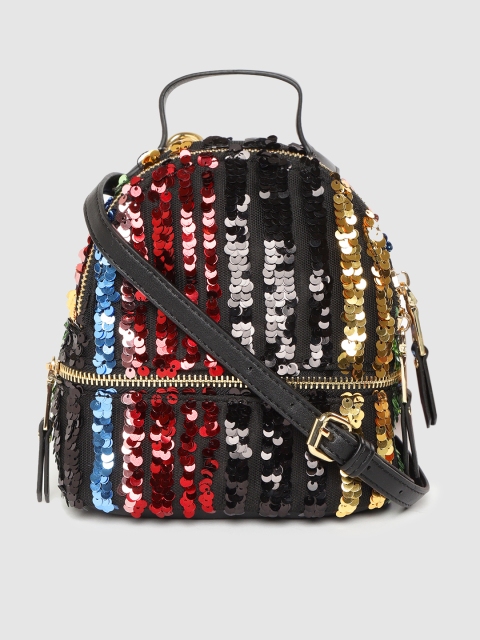 

Steve Madden Multicoloured Sequinned Backpack cum Sling Bag, Multi