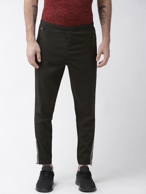 

Fitkin Men Black Solid Slim Fit Training Track Pants
