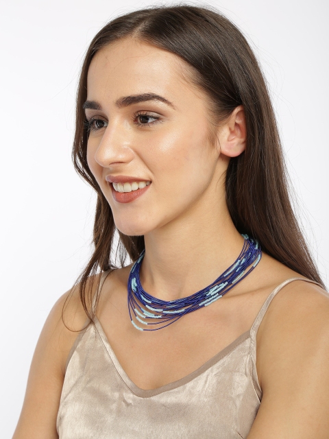 

Ayesha Blue Multi-Strand Layered Necklace