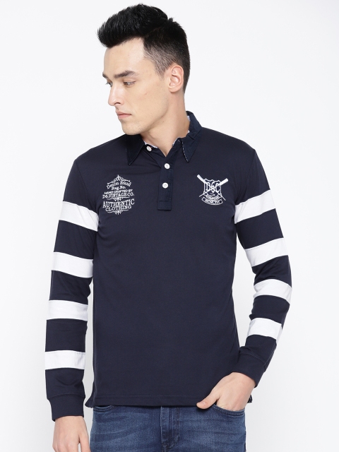

Duke Stardust Men Navy Blue Solid Polo Collar T-shirt