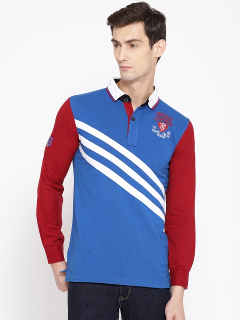 

Duke Stardust Men Blue Solid Polo Collar T-shirt