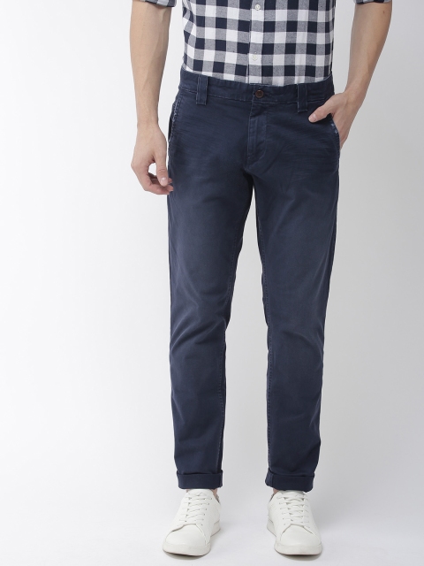 

Tommy Hilfiger Men Navy Blue Scanton Slim Fit Solid Chinos