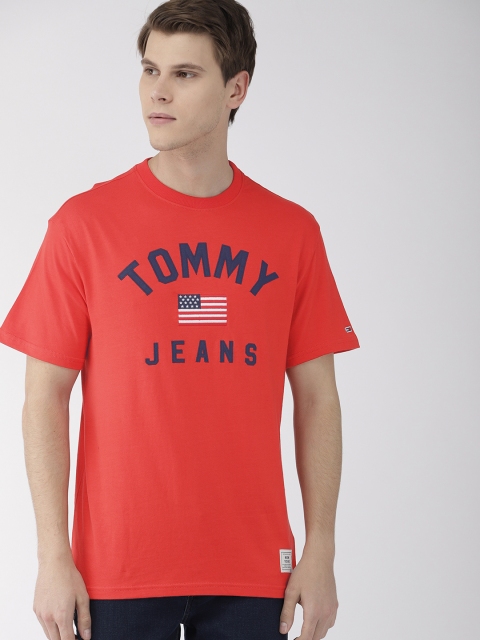 

Tommy Hilfiger Men Red Embroidered Round Neck T-shirt