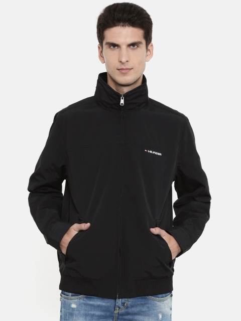 

Tommy Hilfiger Men Black Solid Bomber Jacket