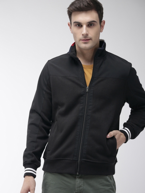 

Tommy Hilfiger Men Black Solid Sporty Jacket