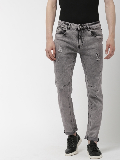 

Harvard Men Grey Slim Tapered Fit Mid-Rise Mildly Distressed Stretchable Jeans