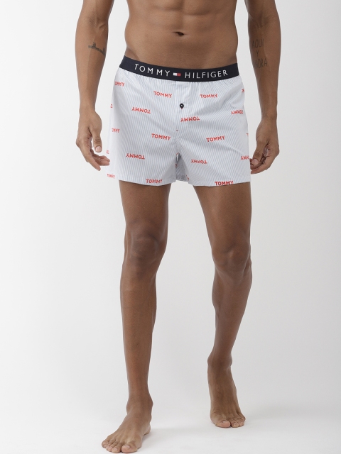 

Tommy Hilfiger Men Blue & White Striped Pure Cotton Boxers A9AB2111