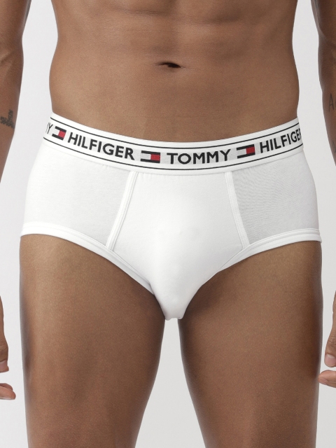 

Tommy Hilfiger Men White Solid Hip Brief A9AB1115