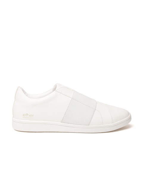 

ether Men White Slip-On Sneakers
