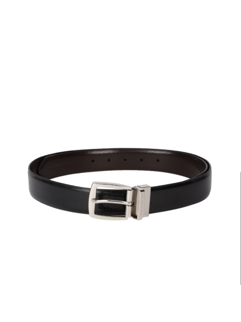 

Peter England Men Black & Brown Reversible Textured Belt