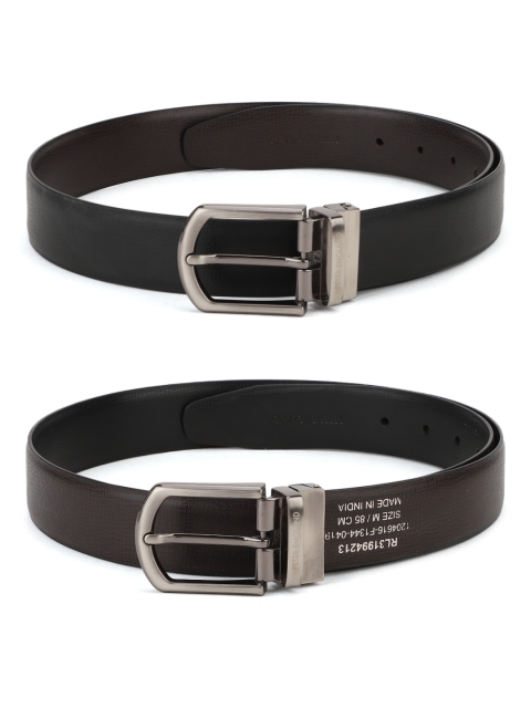 

Peter England Men Black & Brown Solid Belt