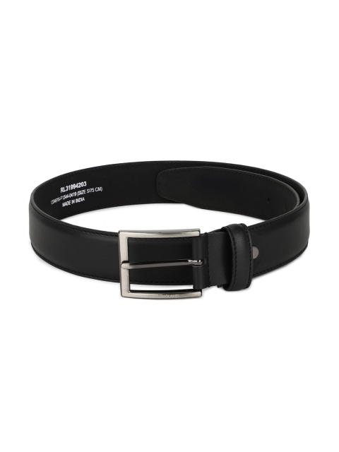 

Peter England Men Black Textured Belt