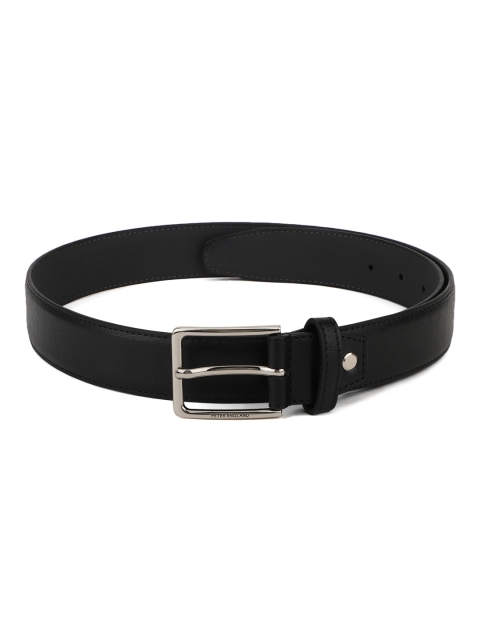 

Peter England Men Black Solid Belt