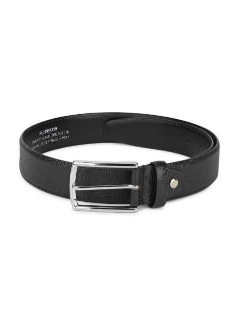 

Peter England Men Black Textured Belt