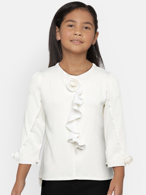 

Peppermint Girls Off-White Solid Top
