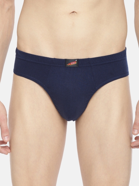 

SOLO Men Navy Blue Solid Briefs