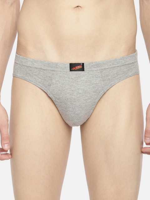 

SOLO Men Grey Melange Solid Briefs