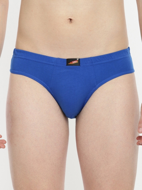 

SOLO Men Blue Solid Briefs