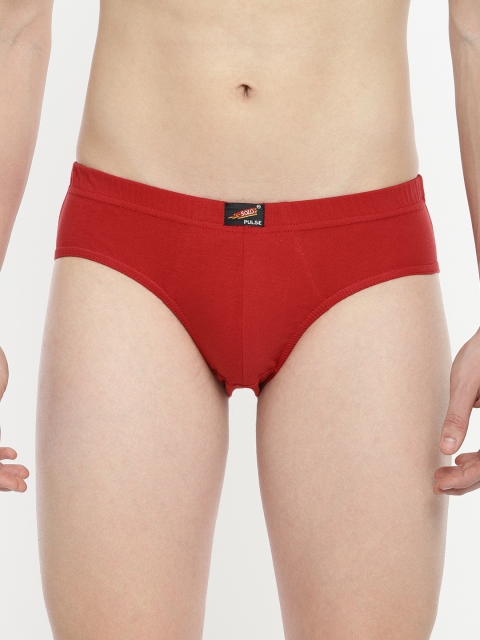

SOLO Men Red Solid Brief