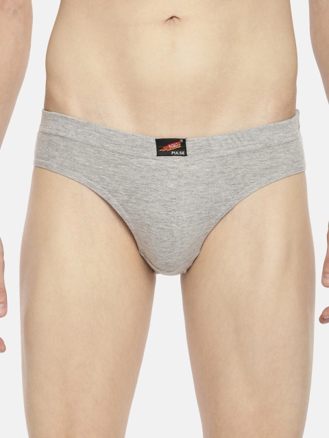 

SOLO Men Grey Melange Solid Briefs