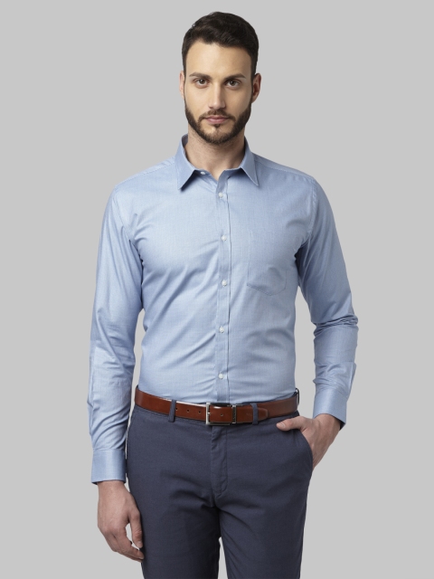 

Park Avenue Men Blue Slim Fit Self Design Formal Shirt