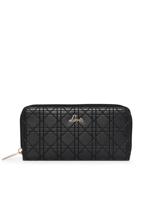 

Lavie Women Black Solid Zip Around Wallet