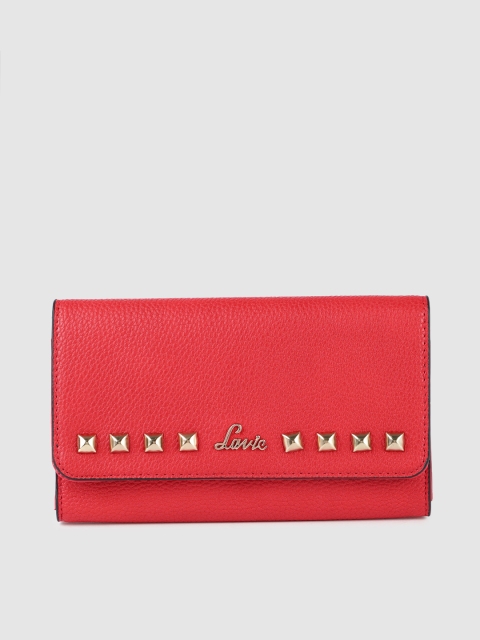 

Lavie Women Red Solid Three Fold Wallet