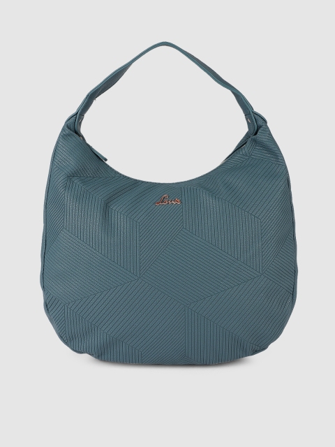 

Lavie Blue Textured Hobo Bag