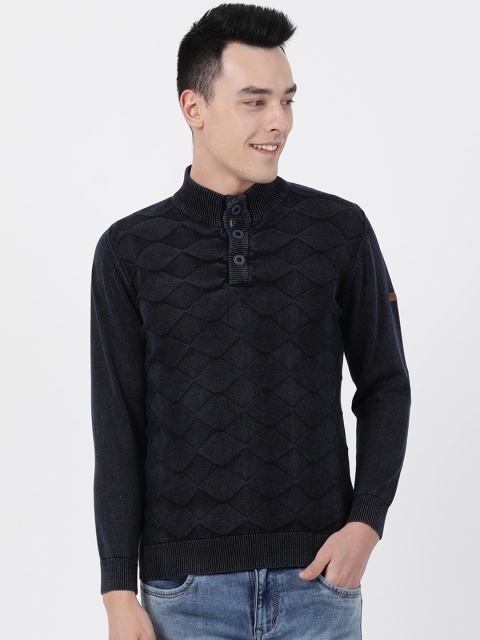 

Monte Carlo Men Charcoal Grey Solid Pullover Sweater