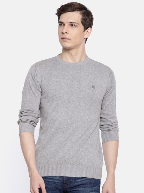 

Monte Carlo Men Grey Melange Solid Sweater