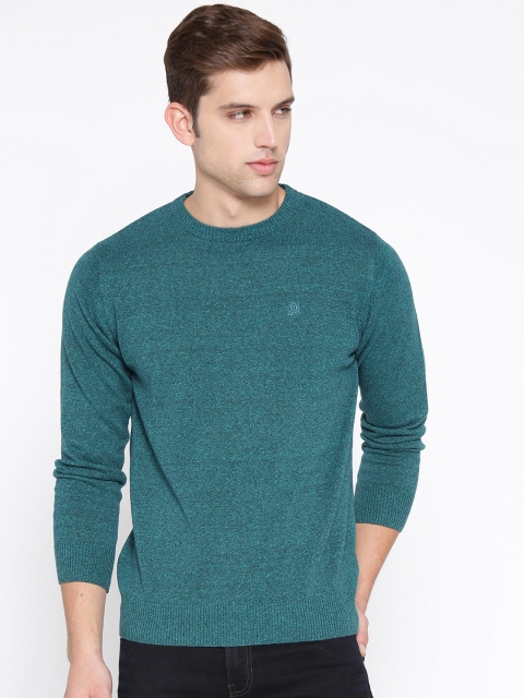 

Monte Carlo Men Teal Blue Solid Sweater