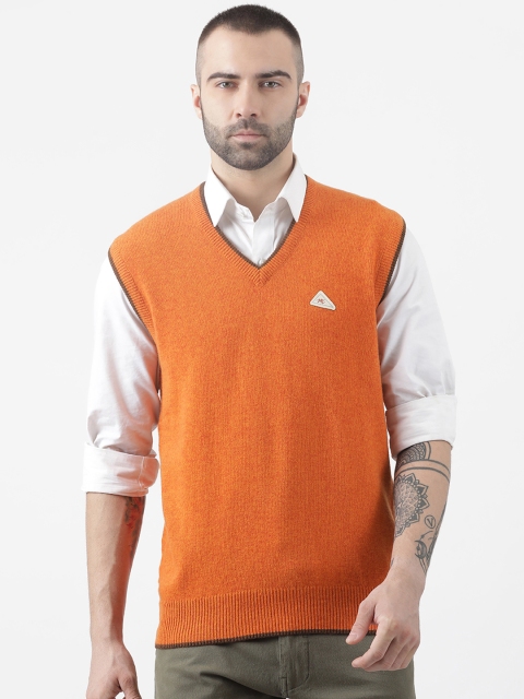 

Monte Carlo Men Orange Solid Sweater