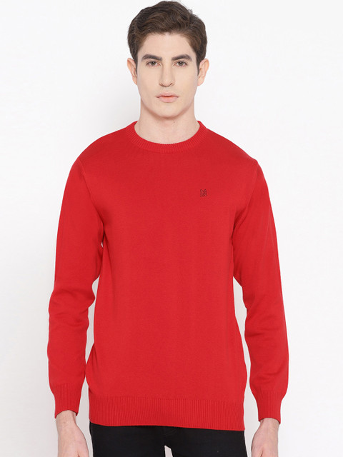 

Monte Carlo Men Red Solid Sweater