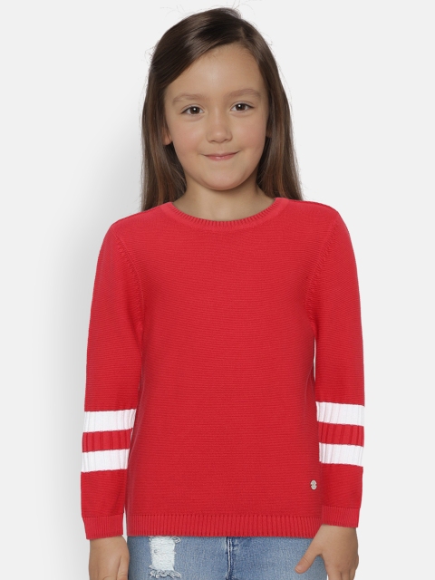 

Allen Solly Junior Girls Red Solid Sweater