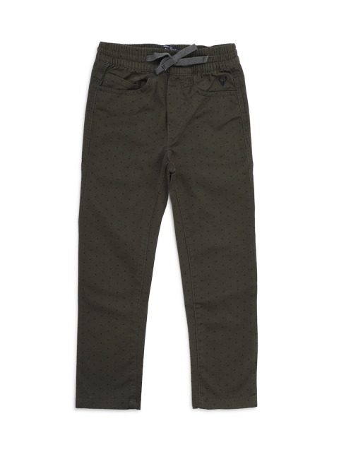 

Allen Solly Junior Boys Brown Slim Fit Printed Chinos