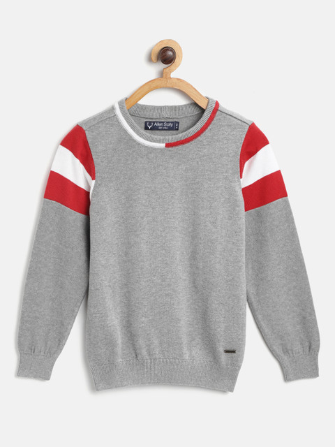 

Allen Solly Junior Boys Grey Melange Solid Sweater