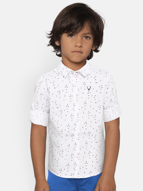 

Allen Solly Junior Boys White Regular Fit Printed Casual Shirt