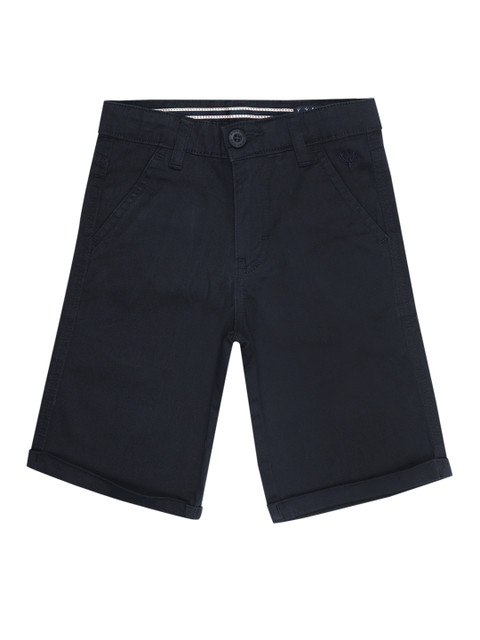 

Allen Solly Junior Boys Black Solid Regular Fit Chino Shorts