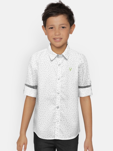 

Allen Solly Junior Boys White Regular Fit Printed Casual Shirt