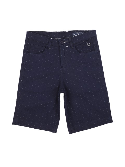 

Allen Solly Junior Boys Blue Self Design Regular Fit Regular Shorts