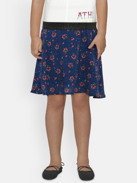 

Allen Solly Junior Girls Blue Printed A-line Skirt