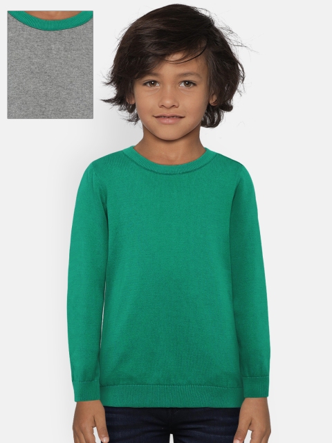 

Allen Solly Junior Boys Grey & Green Reversible Sweater