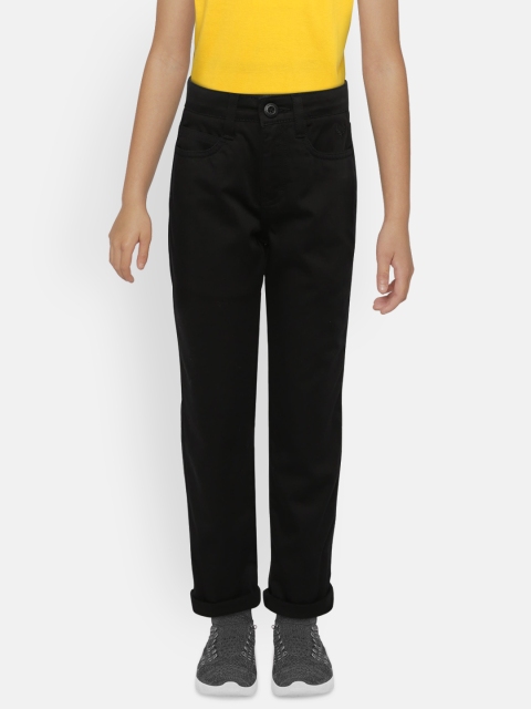 

Allen Solly Junior Boys Black Original Slim Fit Solid Regular Trousers