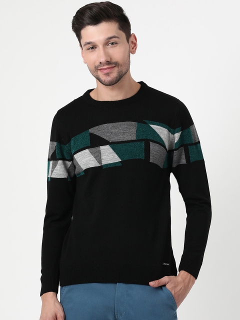 

Monte Carlo Men Black Printed Pullover Sweater