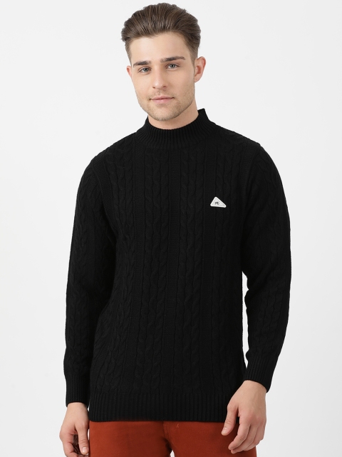 

Monte Carlo Men Black Solid Pullover Sweater